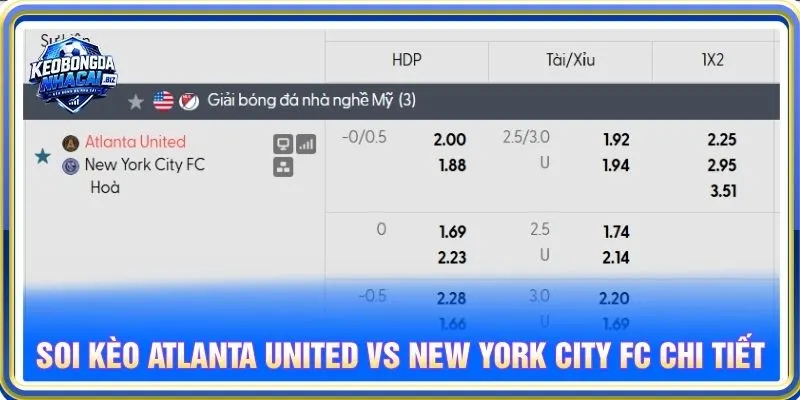 Soi kèo Atlanta United vs New York City FC chi tiết